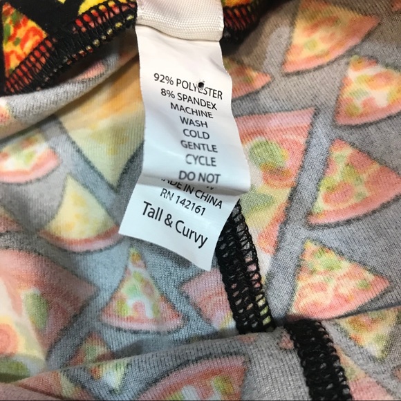 Lularoe black pizza TC Tall Curvy Rare leggings - Picture 4 of 5